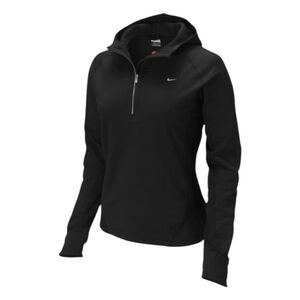 Nike Dri-FIT Cold Weather Thermal Running Hoodie Sweatshirt Black Stretch S